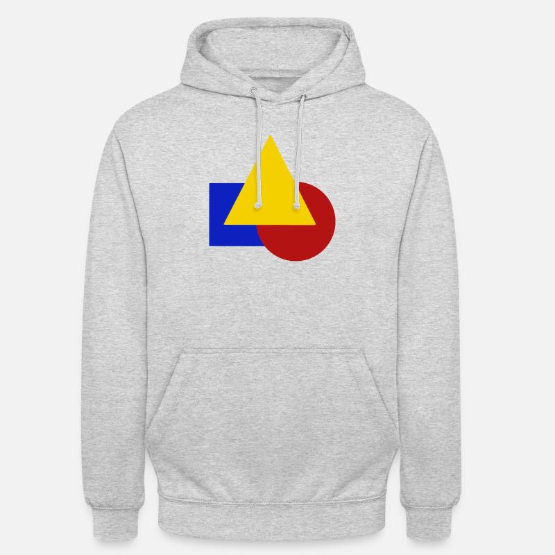 Geometrisch - Unisex Hoodie - Hellgrau meliert