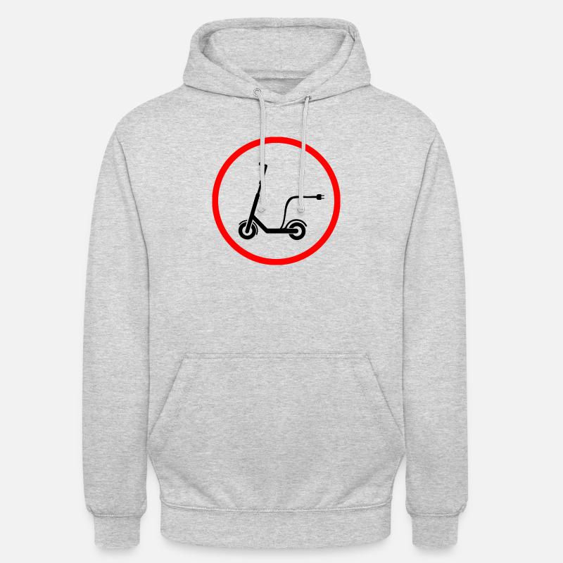 E-Scooter E-Roller Scooter - Sweat-shirt à capuche unisexe - gris clair chiné