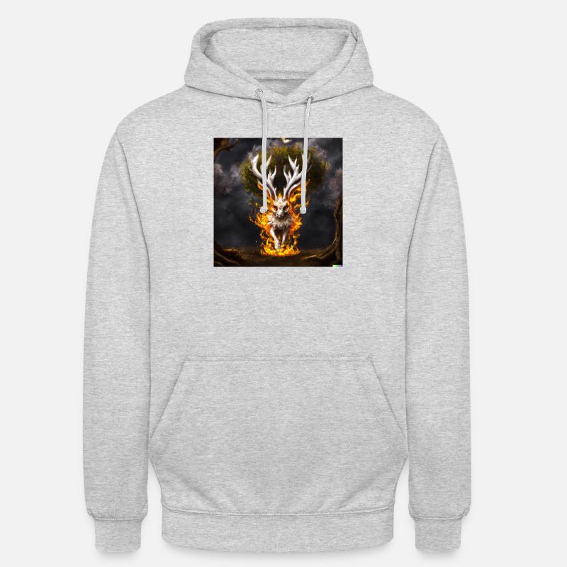 DALL E Wolpertinger - Unisex Hoodie - Hellgrau meliert