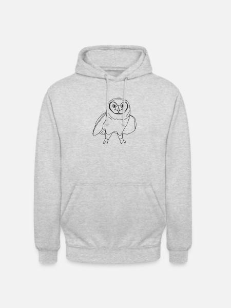 Die Eule Madame - Unisex Hoodie - Hellgrau meliert