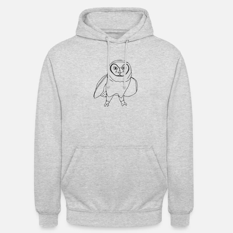 Die Eule Madame - Unisex Hoodie - Hellgrau meliert
