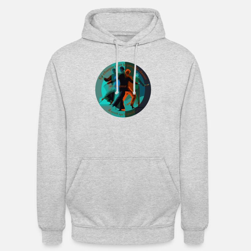 le peuple danse - Sweat-shirt à capuche unisexe - gris clair chiné