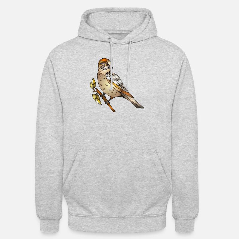 Vogel - Unisex Hoodie - Hellgrau meliert