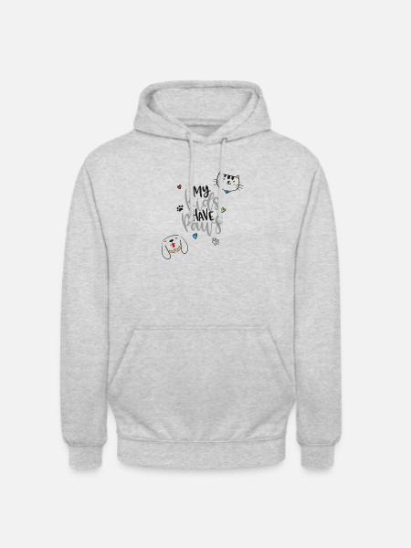 My children have paws - Unisex Hoodie - light heather grey