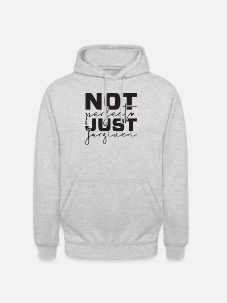 Not perfect just forgiven - Unisex Hoodie - light heather grey