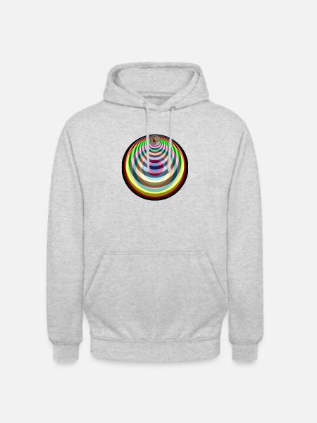 Pop Art psychedelic cat - Unisex Hoodie - light heather grey