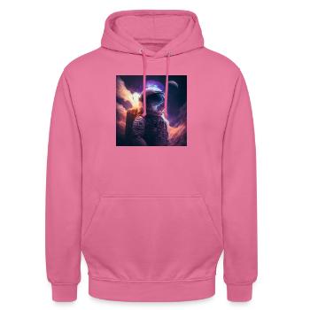 Kosmische Reise - Unisex Hoodie - Pink - Vorne - Alina (178cm) & Michal (187cm)