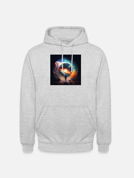 Cosmic Portal - Unisex Hoodie - light heather grey