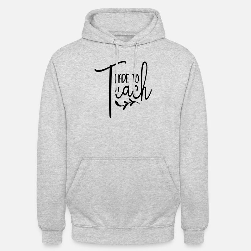 Conçu pour enseigner - Sweat-shirt à capuche unisexe - gris clair chiné