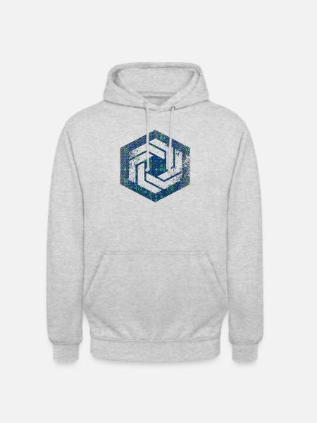 Hexagon-Programmierung Programmierer Codierung geometrisch - Unisex Hoodie - Hellgrau meliert