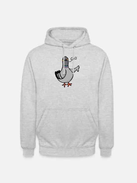 Gurren / Buh-Taube - Unisex Hoodie - Hellgrau meliert