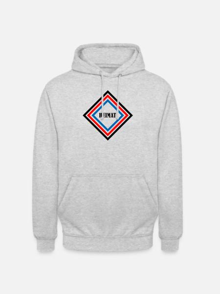 Raute Heimat - Unisex Hoodie - Hellgrau meliert
