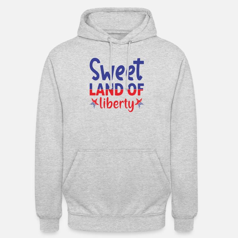 Terre douce de liberté - Sweat-shirt à capuche unisexe - gris clair chiné