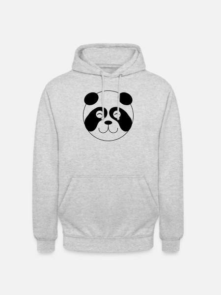 Panda Face 001 - Unisex Hoodie - light heather grey