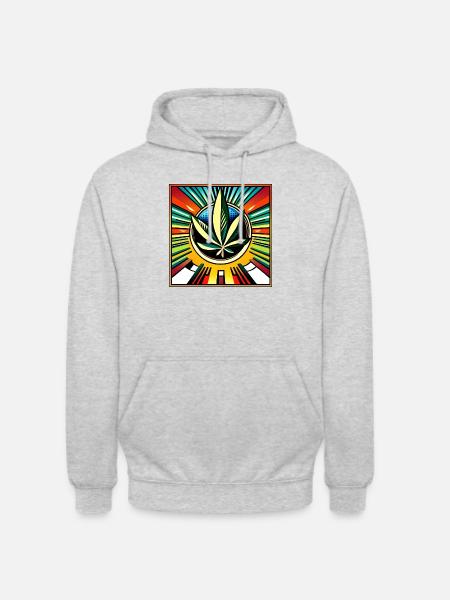 Cannabis comic style - Unisex Hoodie - Hellgrau meliert