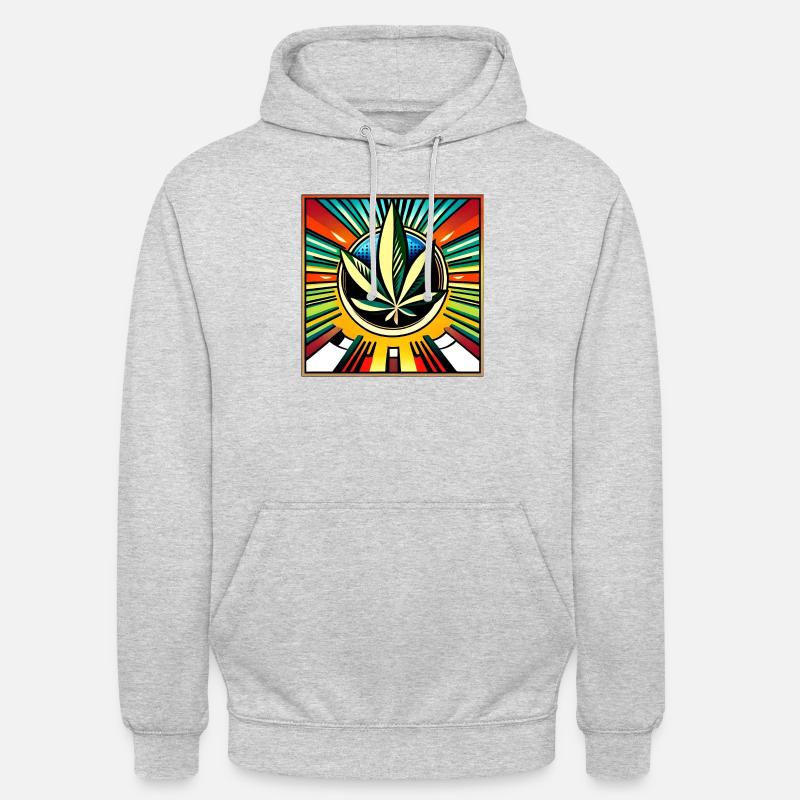 Cannabis comic style - Unisex Hoodie - Hellgrau meliert