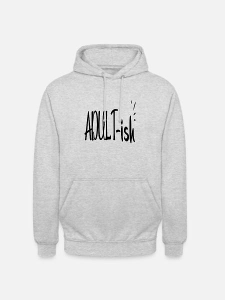 Voksen-ish - Hættetrøje unisex - lysegrå meleret