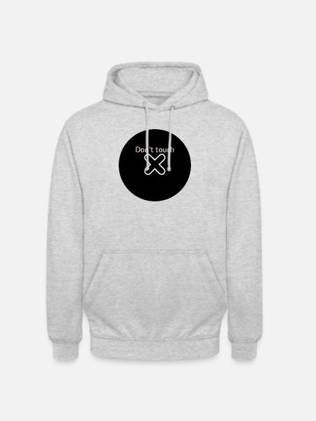 Don’t touch - Unisex Hoodie - Hellgrau meliert