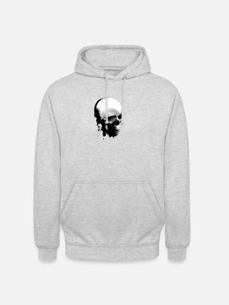 SKULLe - Sweat-shirt à capuche unisexe - gris clair chiné