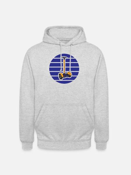 E-Scooter Roller Scooter - Unisex Hoodie - Hellgrau meliert