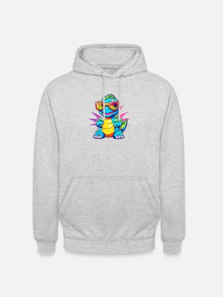 Cool kid Dino - Unisex Hoodie - light heather grey