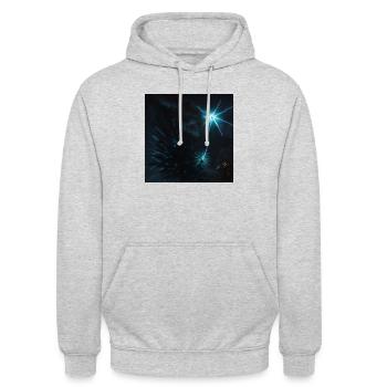Plasma blitz - Unisex Hoodie - Hellgrau meliert - Vorne - Alina (178cm) & Michal (187cm)