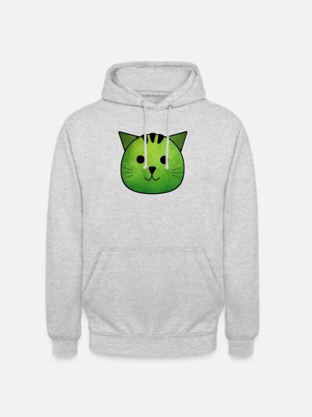 Le petit chat Otto - Sweat-shirt à capuche unisexe - gris clair chiné