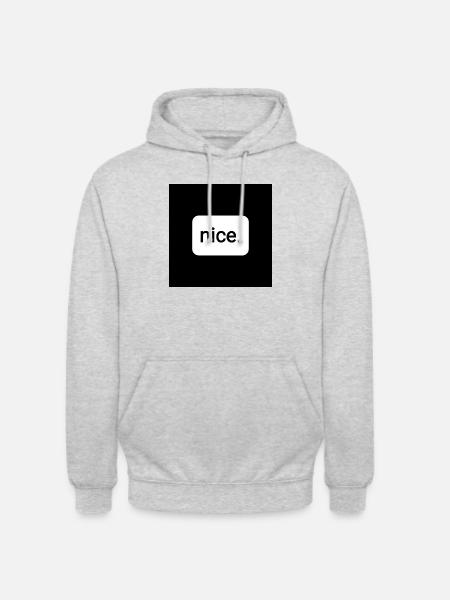 nice - Unisex Hoodie - Hellgrau meliert