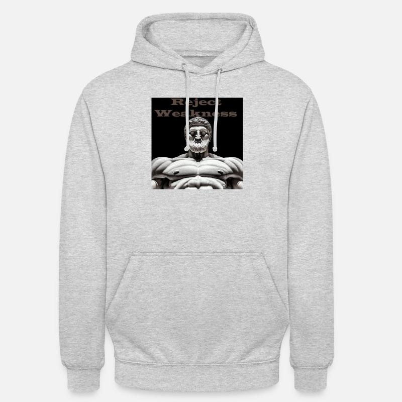 Reject Weakness - Unisex Hoodie - Hellgrau meliert