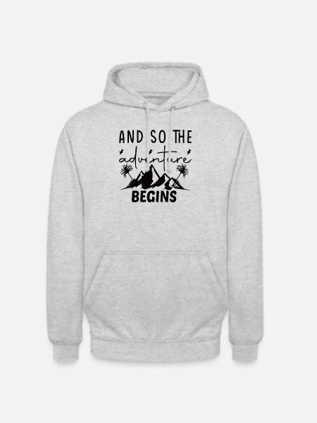 And so the adventure begins - Unisex Hoodie - light heather grey