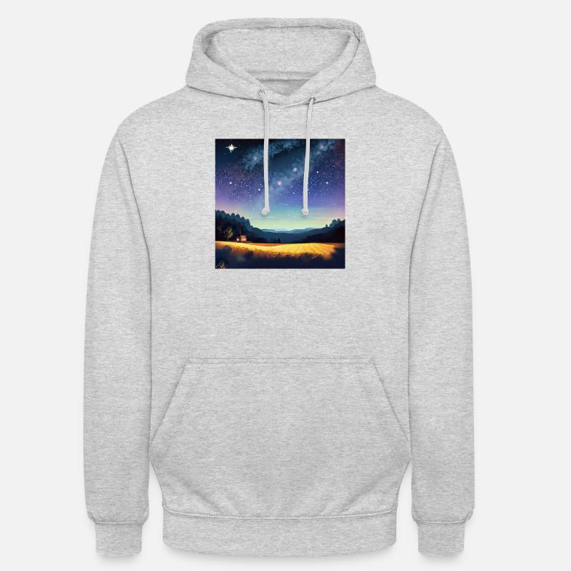 Sternenhimmel - Unisex Hoodie - Hellgrau meliert