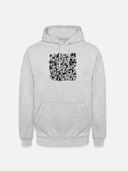 Abstract Pattern 01 - Sweat-shirt à capuche unisexe - gris clair chiné