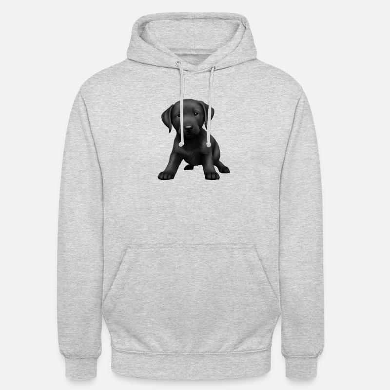 Labrador propriétaire chiot Labrador Retriever - Sweat-shirt à capuche unisexe - gris clair chiné