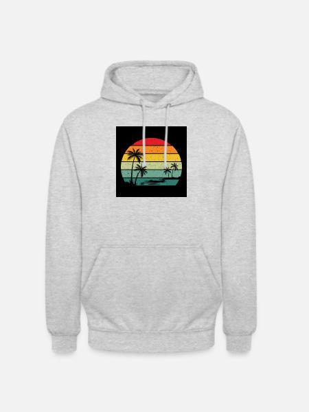 Retro Sunset - Unisex Hoodie - light heather grey