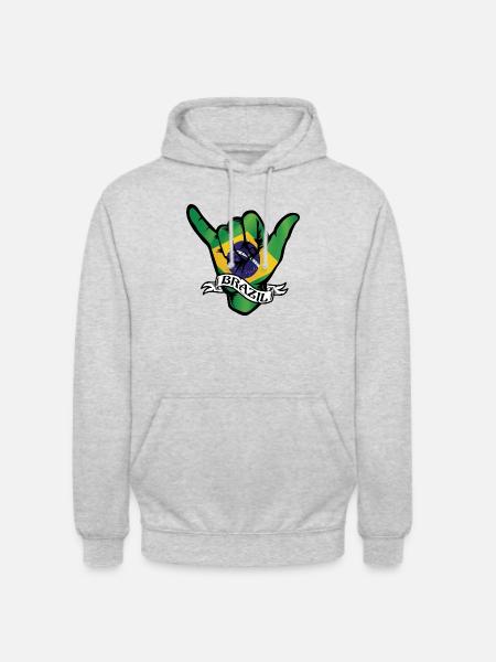 Brazil Shaka - Unisex Hoodie - light heather grey