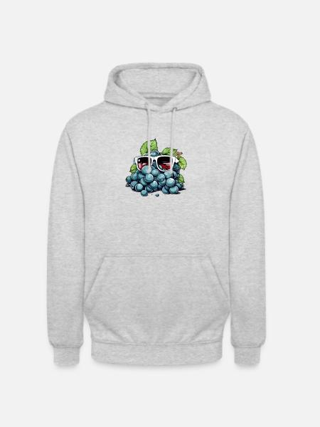 Grappe de raisin Eric - Sweat-shirt à capuche unisexe - gris clair chiné