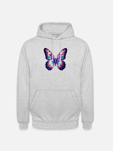 Papillon Animal Papillon Insecte - Sweat-shirt à capuche unisexe - gris clair chiné