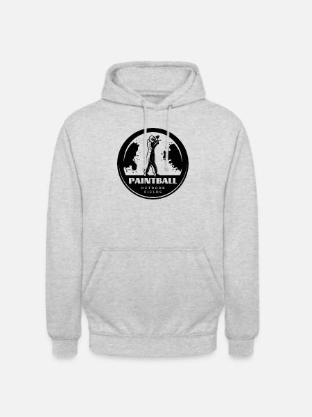 Paintball Airsoft - Sweat-shirt à capuche unisexe - gris clair chiné