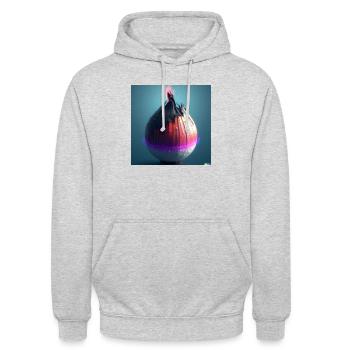 Space Onion - Unisex Hoodie - Hellgrau meliert - Vorne - Alina (178cm) & Michal (187cm)