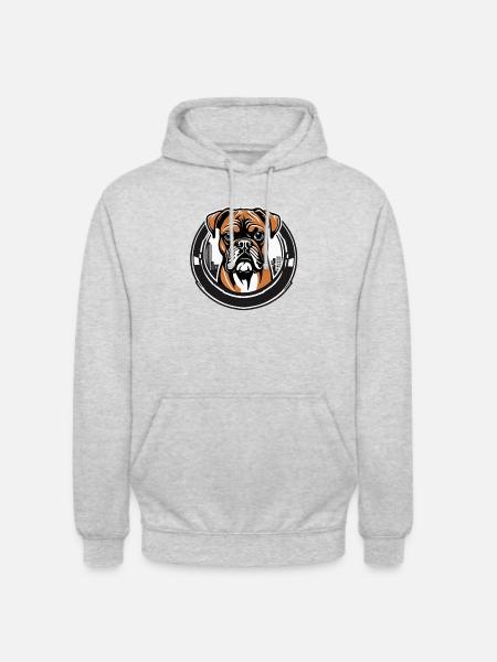 Hund - Unisex Hoodie - Hellgrau meliert