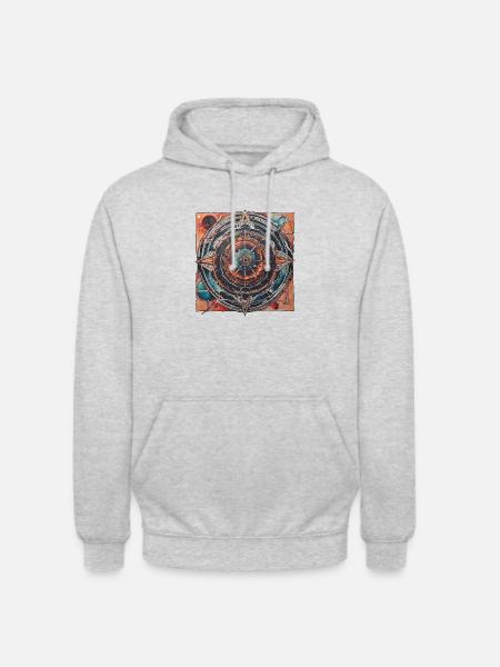 Compass / Cardinal Direction / Travel / Survival - Unisex Hoodie - light heather grey