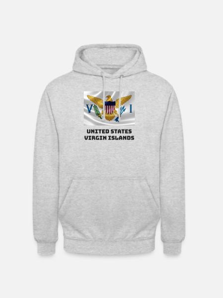 U.S. Virgin Islands flag - Unisex Hoodie - light heather grey