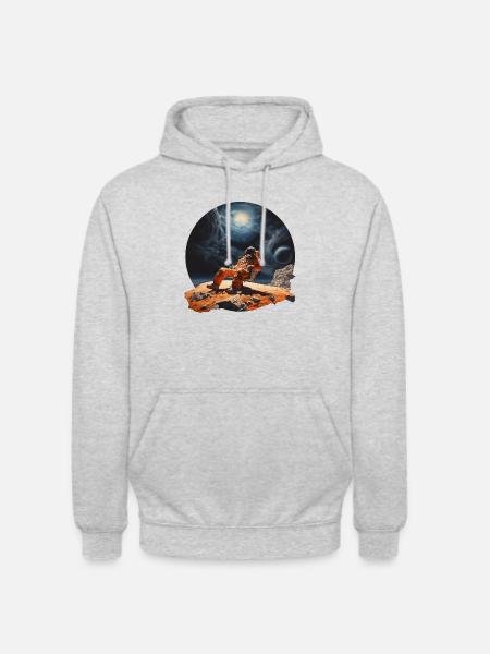 A cosmonaut on vacation - Unisex Hoodie - light heather grey