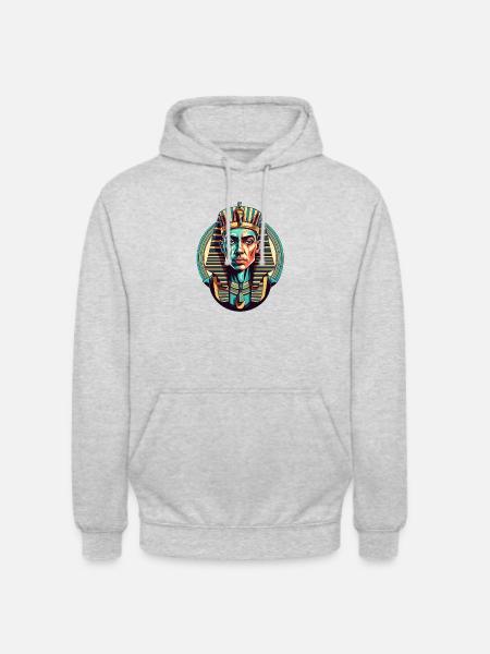 Egyptian Pharaoh Art - Unisex Hoodie - light heather grey