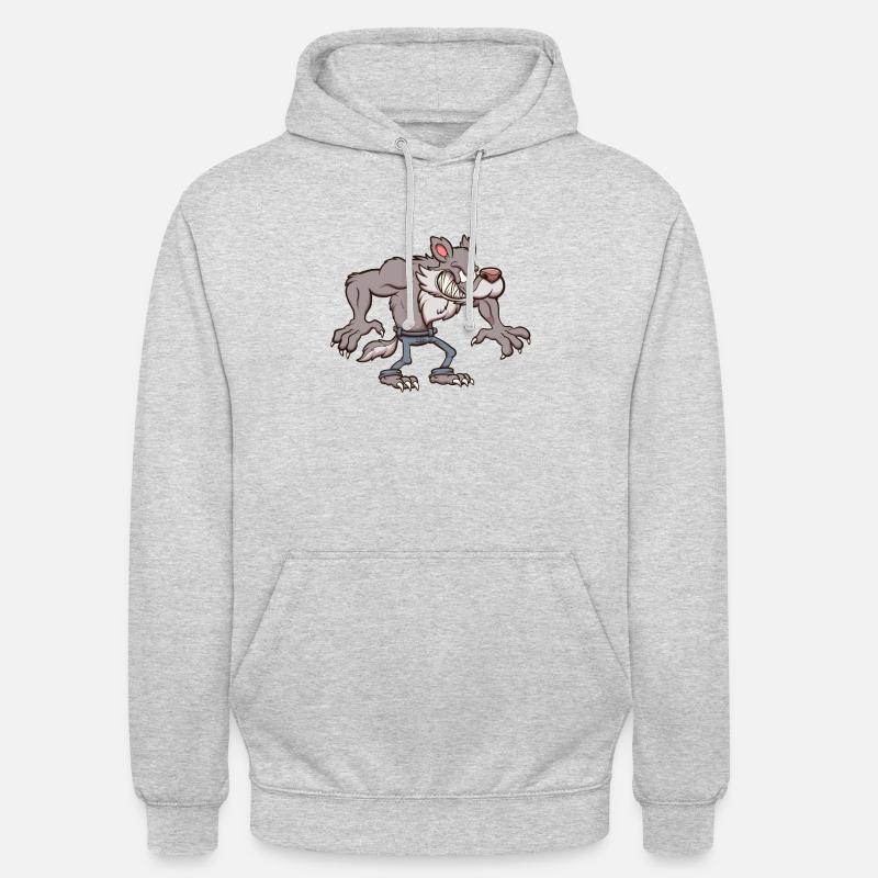 Böser Werwolf - Unisex Hoodie - Hellgrau meliert