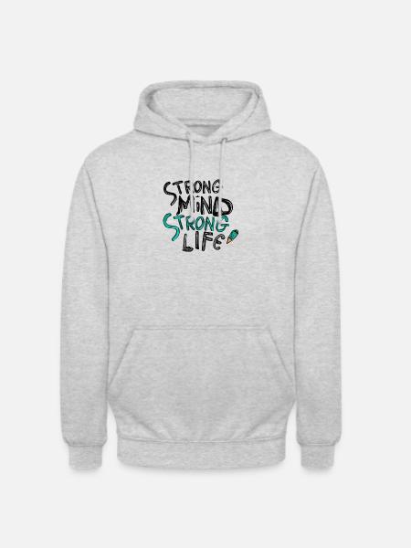 Strong mind strong life - Unisex Hoodie - light heather grey