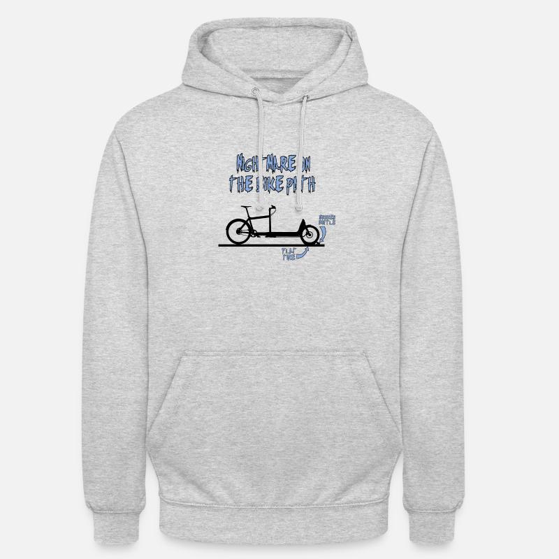 Cauchemar de vélo cargo - Sweat-shirt à capuche unisexe - gris clair chiné