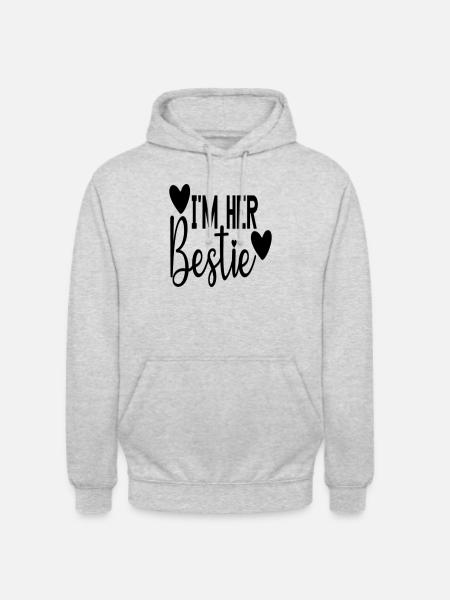 I´m Her Bestie - Unisex Hoodie - Hellgrau meliert