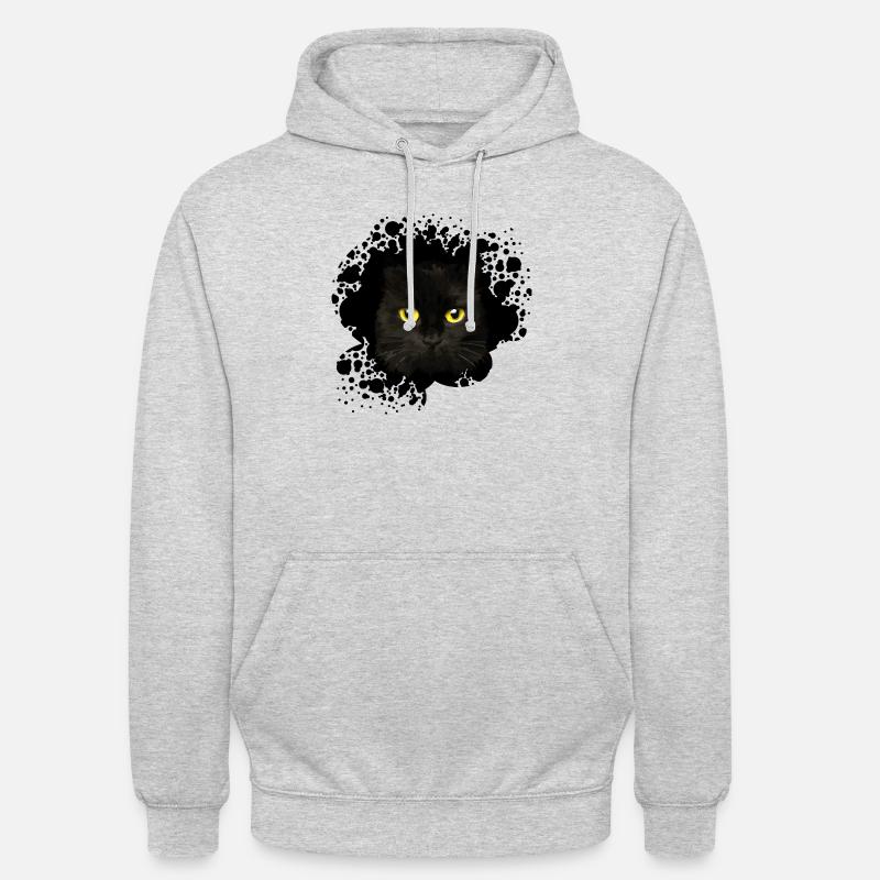 Chat - Sweat-shirt à capuche unisexe - gris clair chiné