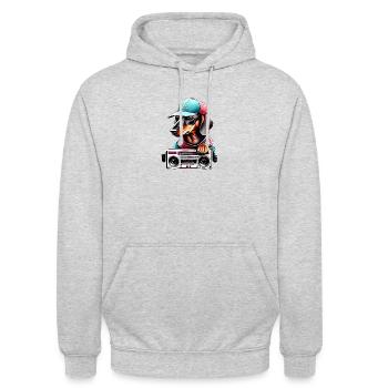 Hundehalter Hunde Dachshund Hund Dackelwelpe - Unisex Hoodie - Hellgrau meliert - Vorne - Alina (178cm) & Michal (187cm)